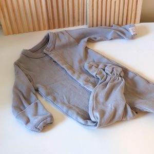 Organic cotton grey feety pajamas